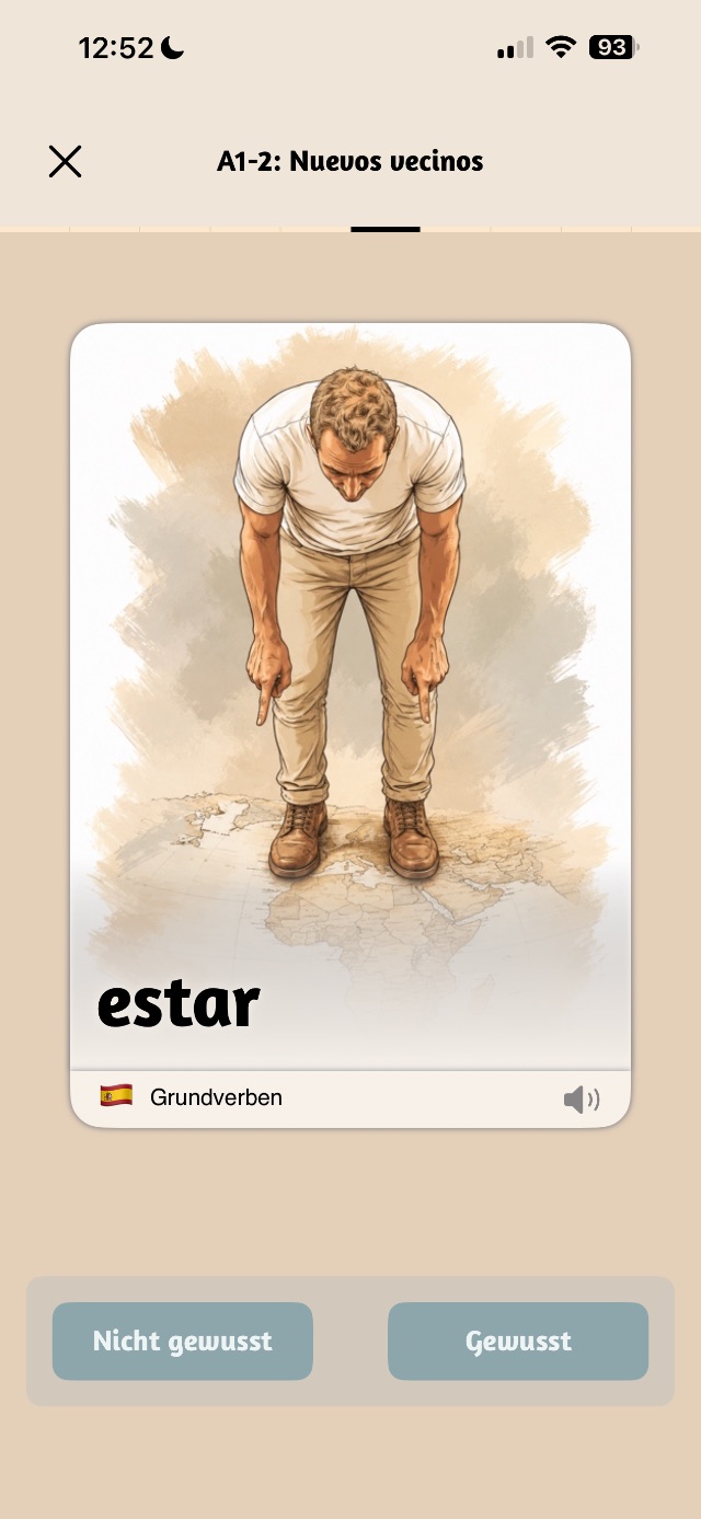 Flashcard estar