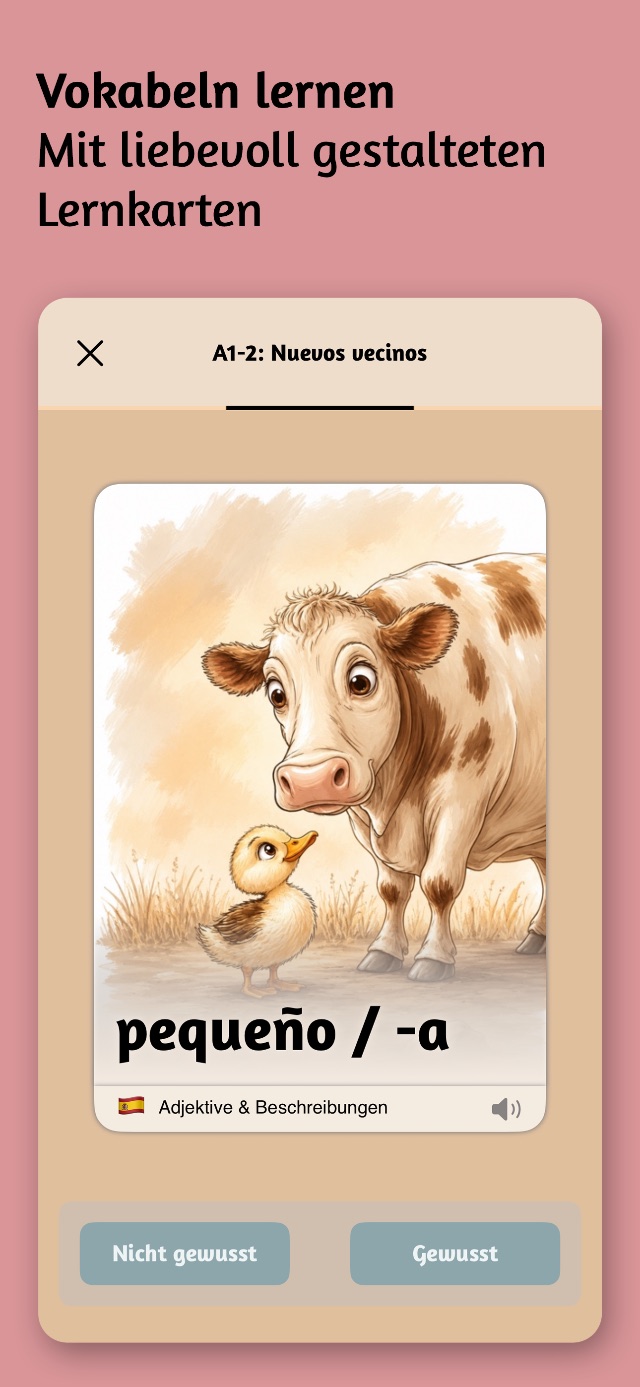 Flashcard with illustration